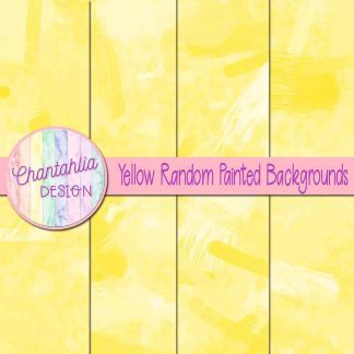 Free yellow random painted digital papers backgrounds
