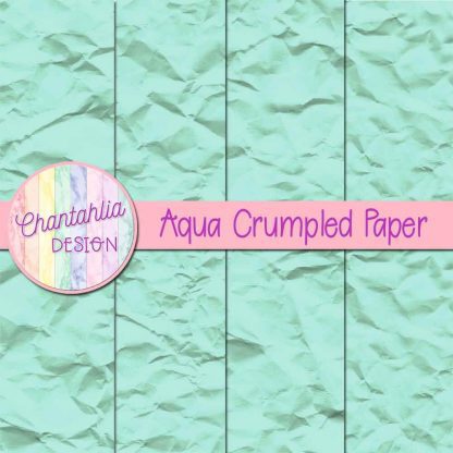 Free aqua crumpled digital papers