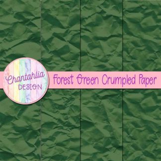 Free forest green crumpled digital papers