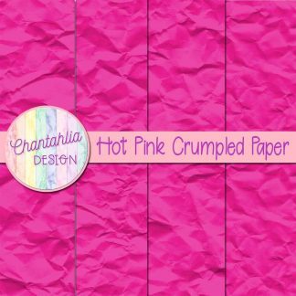 Free hot pink crumpled digital papers