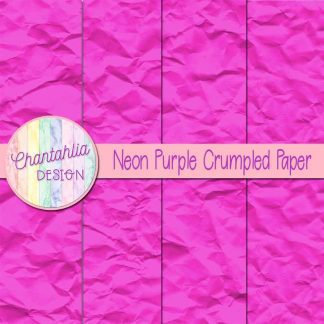 Free neon purple crumpled digital papers