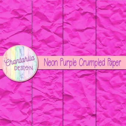 Free neon purple crumpled digital papers