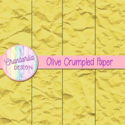 Free olive crumpled digital papers