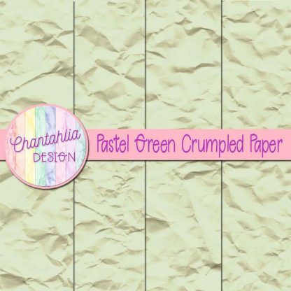 Free pastel green crumpled digital papers