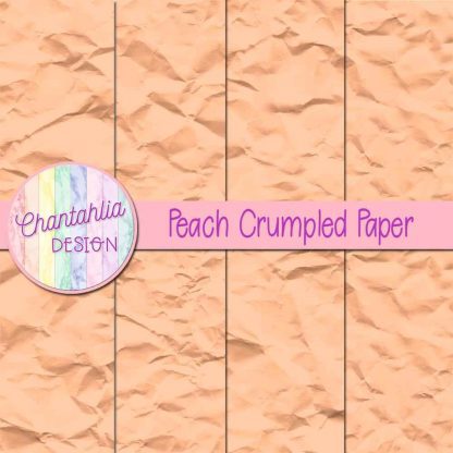 Free peach crumpled digital papers