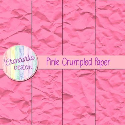 Free pink crumpled digital papers
