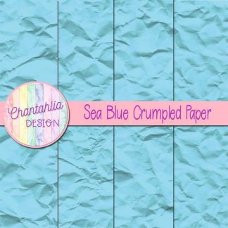 Free sea blue crumpled digital papers
