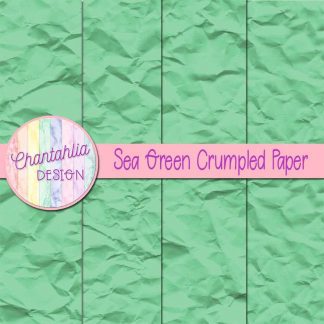 Free sea green crumpled digital papers