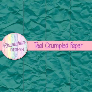 Free teal crumpled digital papers