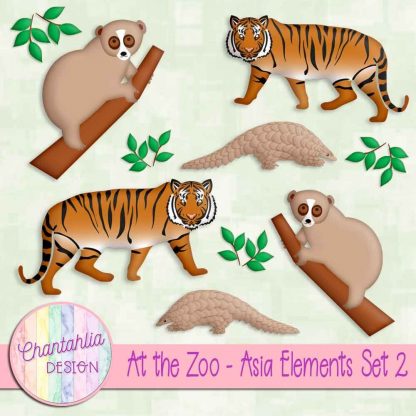 Free design elements in an At the Zoo - Asia theme
