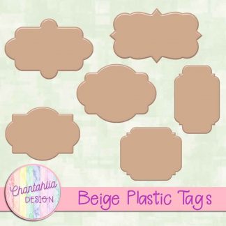Free beige plastic tag design elements