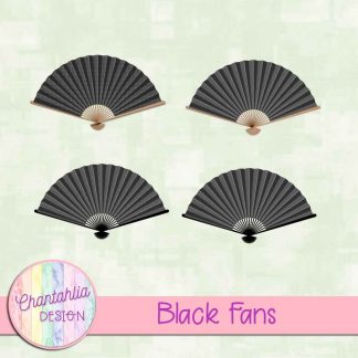 Free black fan design elements