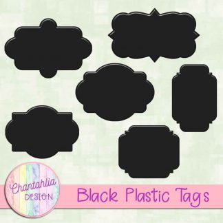 Free black plastic tag design elements