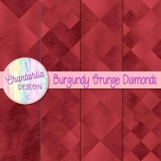 Free digital papers in burgundy grunge diamonds designs.