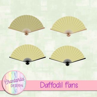 Free daffodil fan design elements
