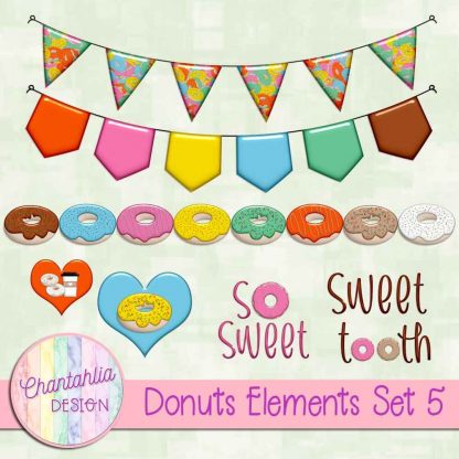 Free design elements in a Donuts theme