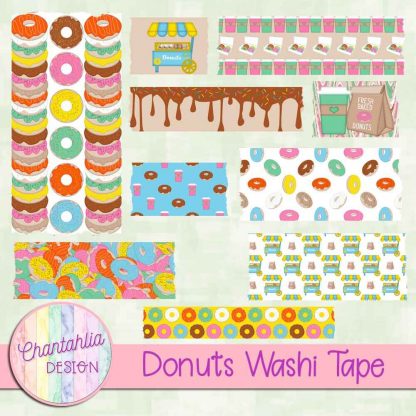 Free washi tape in a Donuts theme