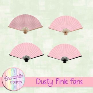 Free dusty pink fan design elements
