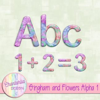Free alpha ​in a Gingham and Flowers theme.