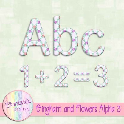 Free alpha ​in a Gingham and Flowers theme.