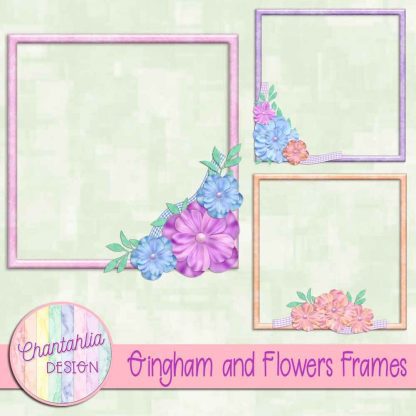 Free frames ​in a Gingham and Flowers theme
