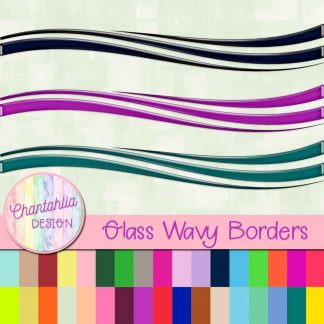 free wavy border design elements in a glass style