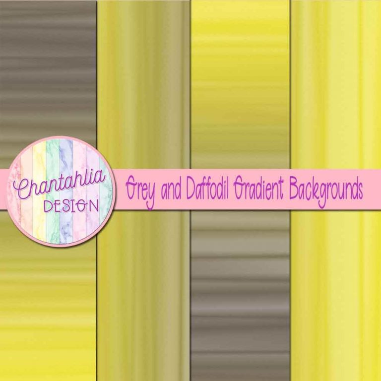 Free Grey and Daffodil Digital Papers with Gradient Designs