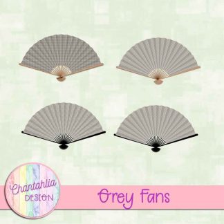Free grey fan design elements