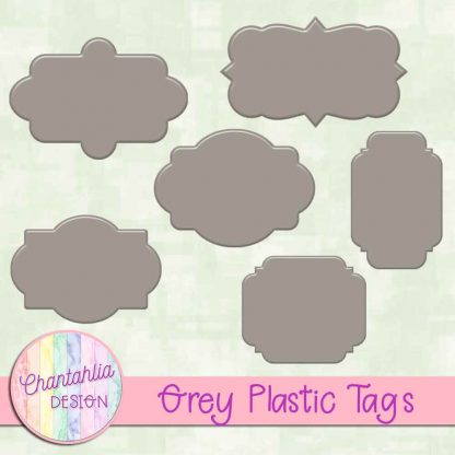 Free grey plastic tag design elements