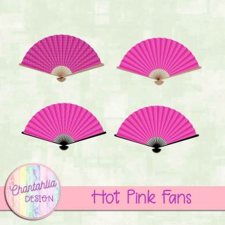 Free hot pink fan design elements