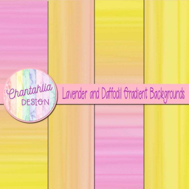 Free Lavender and Daffodil Digital Papers with Gradient Designs