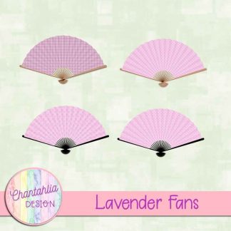 Free lavender fan design elements