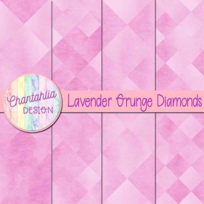 Free digital papers in lavender grunge diamonds designs.