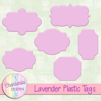 Free lavender plastic tag design elements