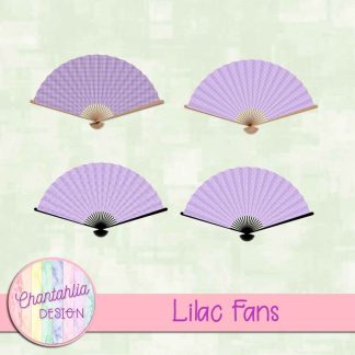 Free lilac fan design elements