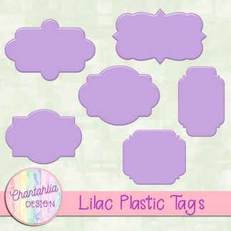 Free lilac plastic tag design elements