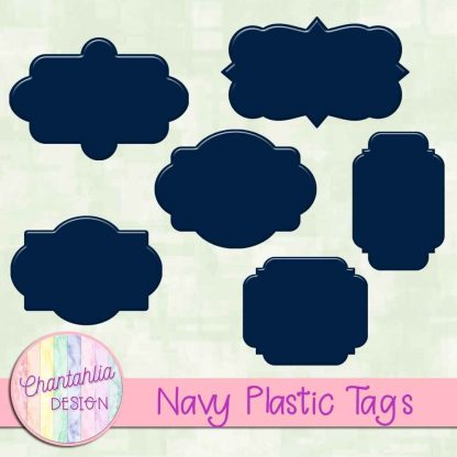 Free navy plastic tag design elements