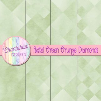Free digital papers in pastel green grunge diamonds designs.