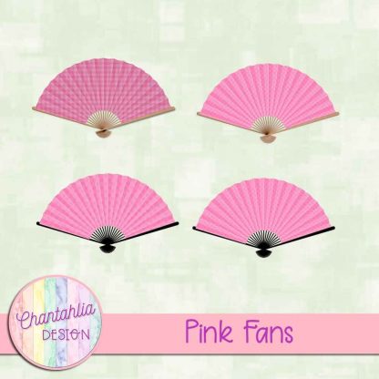 Free pink fan design elements