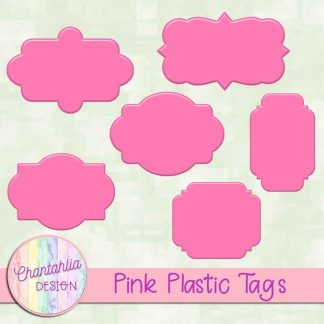 Free pink plastic tag design elements