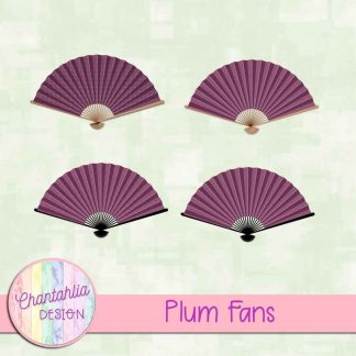 Free plum fan design elements