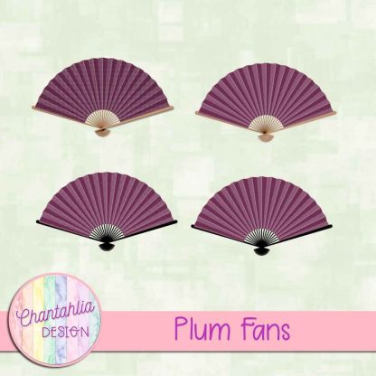 Free plum fan design elements