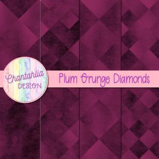 Free digital papers in plum grunge diamonds designs.