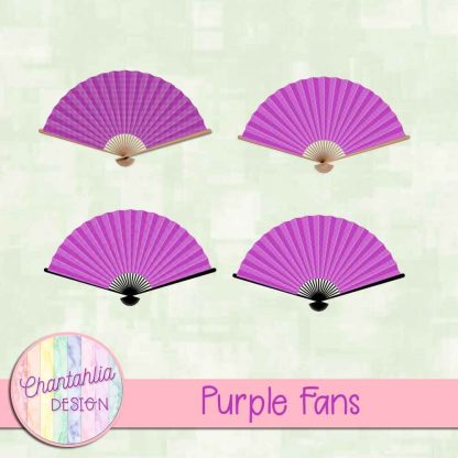 Free purple fan design elements