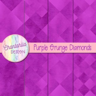Free digital papers in purple grunge diamonds designs.