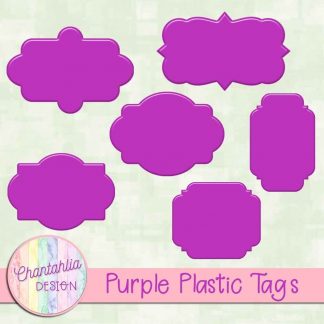 Free purple plastic tag design elements