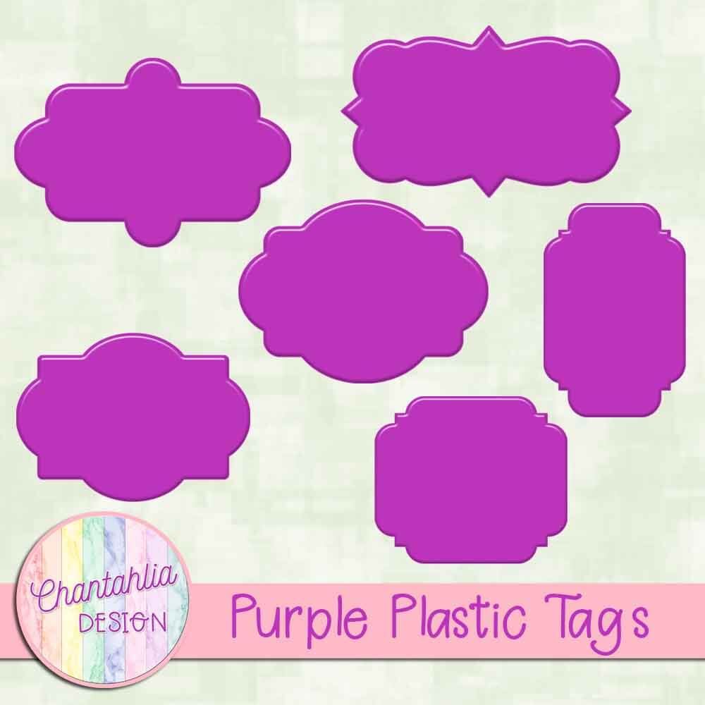 Free Purple Plastic Tags Design Elements