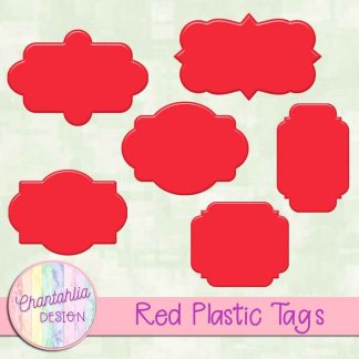 Free red plastic tag design elements