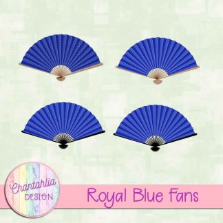 Free royal blue fan design elements