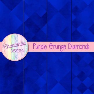 Free digital papers in royal blue grunge diamonds designs.